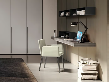 HOME WORKING DICIOTTO - Wall mounted melamine-faced chipboard secretary desk by Febal Casa - view 2